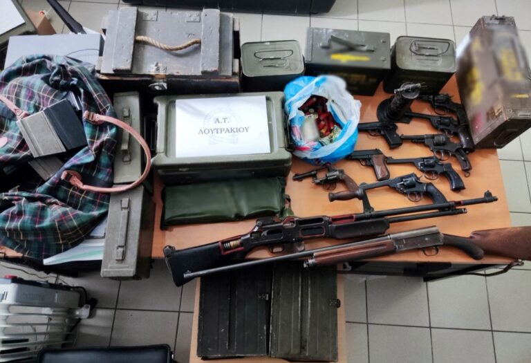 Ολόκληρο οπλοστάσιο διατηρούσε ένας 62χρονος στο Λουτράκι