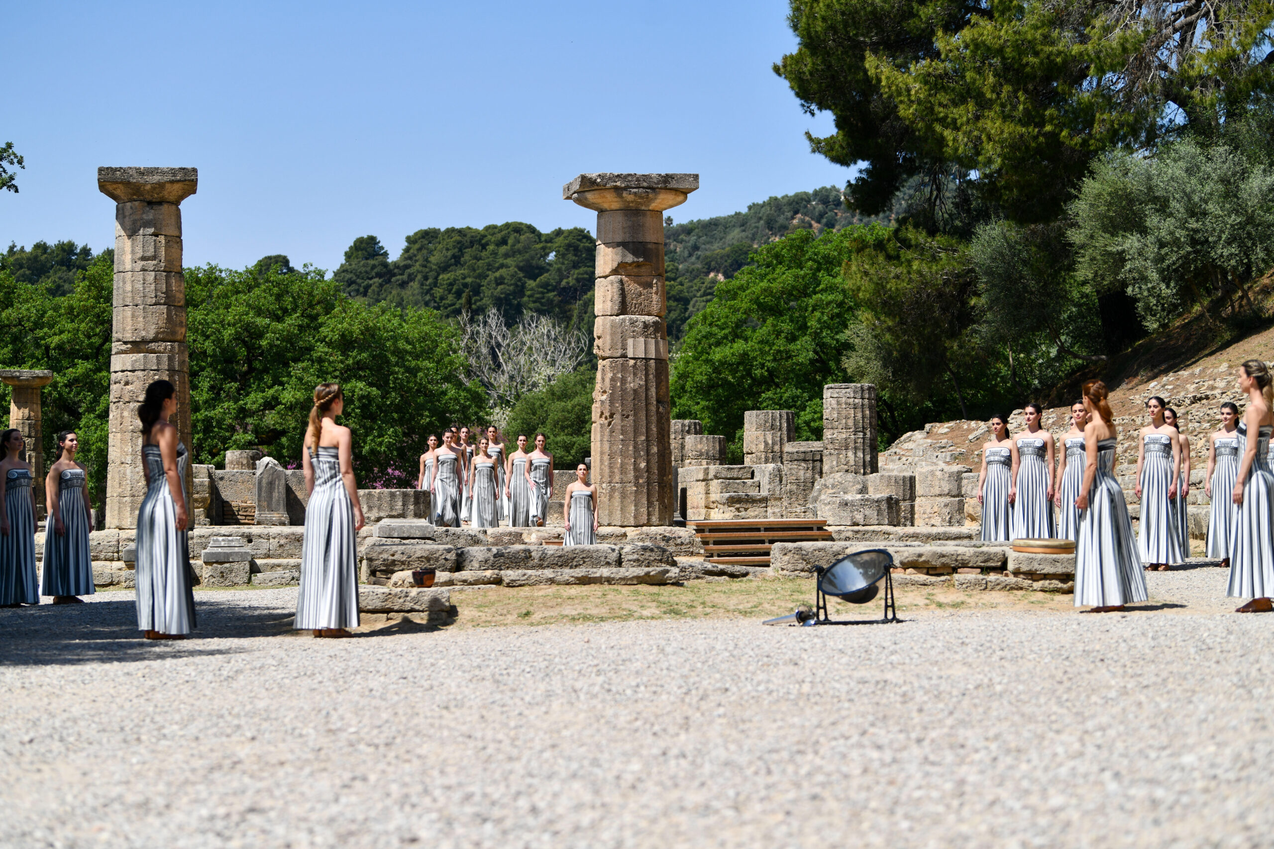 ΓΕΝΙΚΗ ΠΡΟΒΑ ΤΗΣ ΤΕΛΕΤΗΣ ΑΦΗΣ ΤΗΣ ΦΛΟΓΑΣ ΓΙΑ ΤΟΥΣ ΟΛΥΜΠΙΑΚΟΥΣ ΑΓΩΝΕΣ ΣΤΟ ΠΑΡΙΣΙ  (ΓΙΑΝΝΗΣ ΣΠΥΡΟΥΝΗΣ/ILIALIVE.GR/EUROKINISSI)