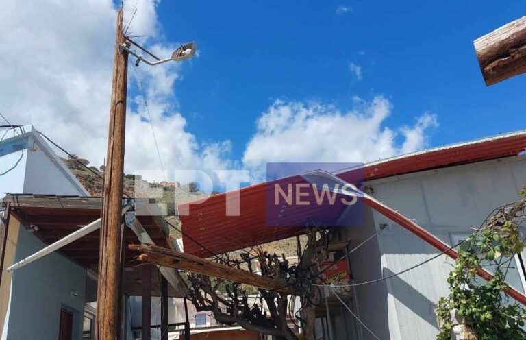 Χανιά: Ο δυνατός βοριάς έσπασε κολόνα της ΔΕΗ