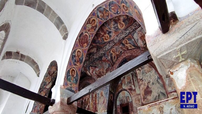 Πάτμος: Συντηρούνται οι τοιχογραφίες της Ιεράς Μονής Αγίου Ιωάννη του Θεολόγου