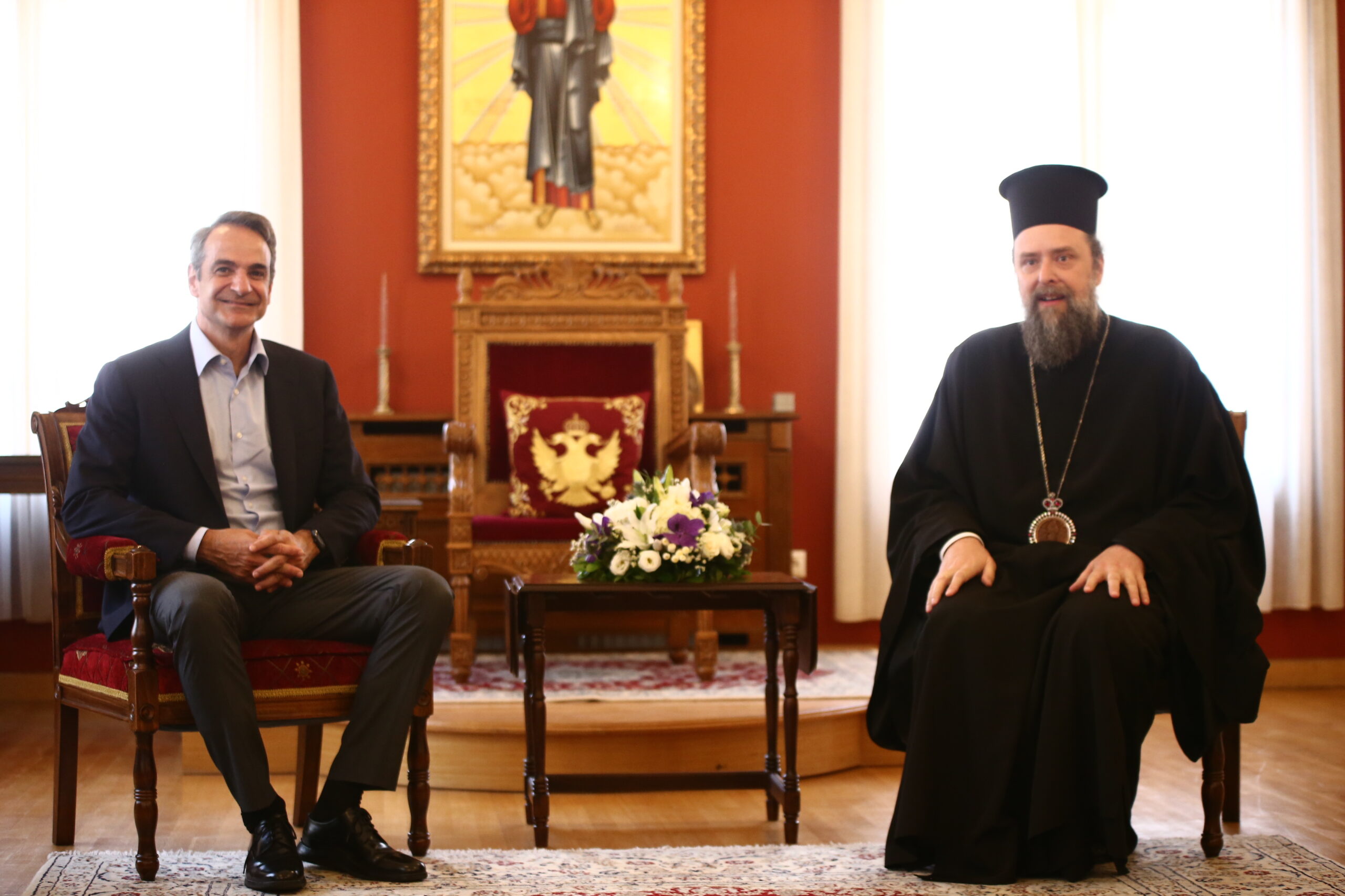 Με τον Μητροπολίτη Θεσσαλονίκης Φιλόθεο συναντήθηκε ο πρωθυπουργός