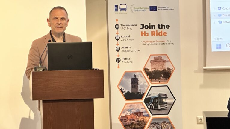 Ο ΟΣΕΘ υποδέχτηκε το πρώτο λεωφορείο υδρογόνου στη Θεσσαλονίκη