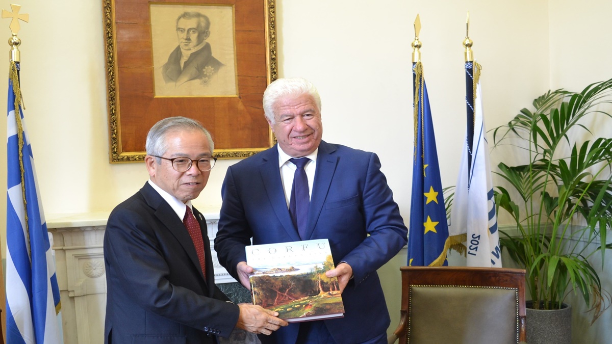 Κέρκυρα: Τον Περιφερειάρχη Ιονίων Νήσων επισκέφθηκε ο νέος Πρέσβης της Ιαπωνίας στην Ελλάδα, Ιτό Κοΐτσι