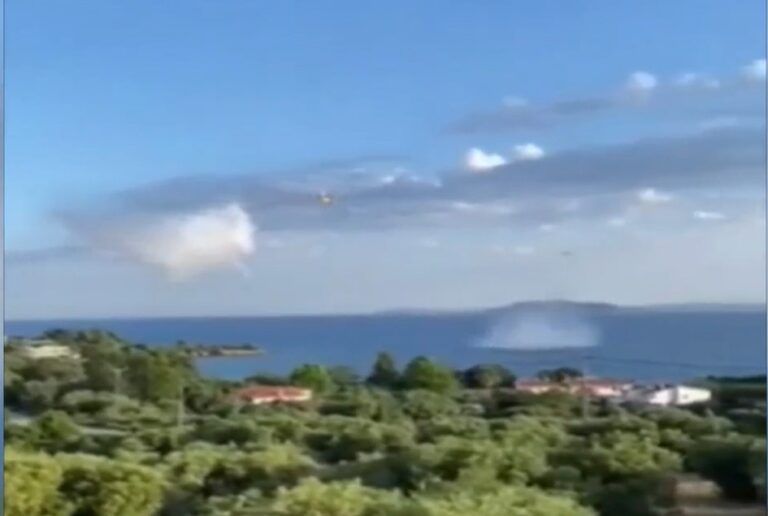Χαλκιδική: Καναντέρ έριξε μεγάλο όγκο νερού σε ξενοδοχείο κατά της διάρκεια δοκιμαστικής πτήσης