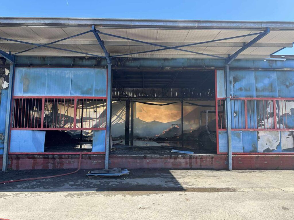 Λακωνία: Κάηκε συσκευαστήριο εσπεριδοειδών στη Σκάλα