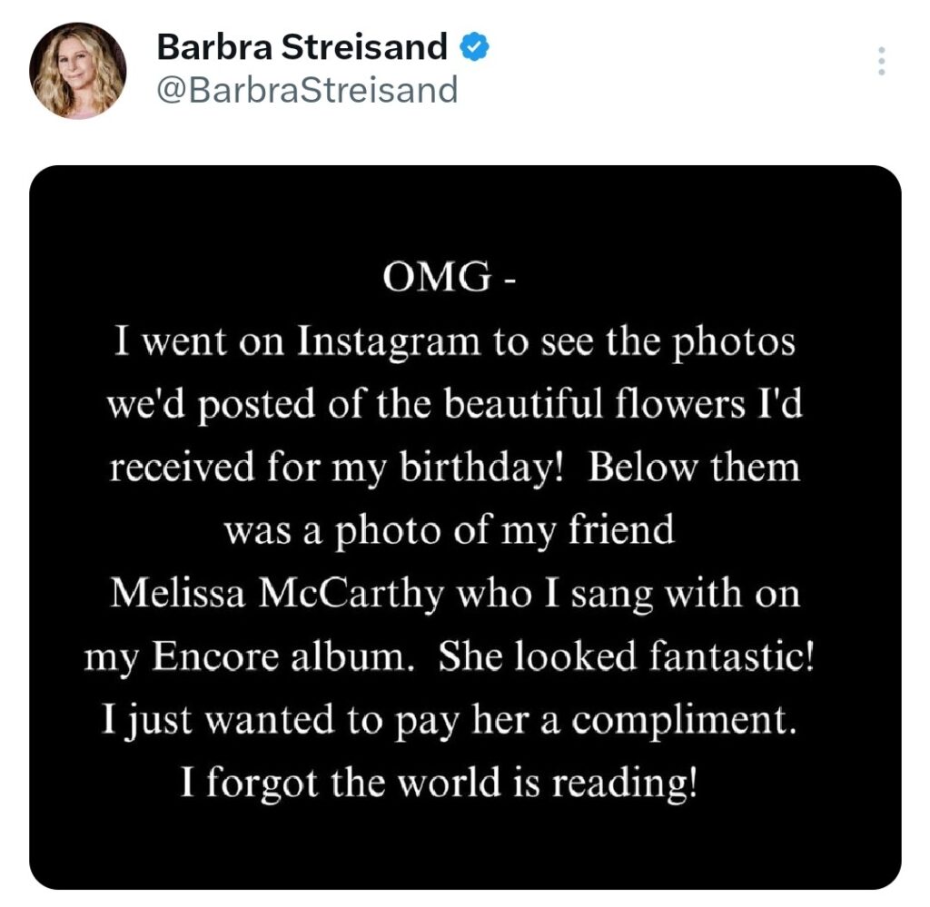 Μπάρμπρα Στρέιζαντ: Δώρο “cancel” στα γενέθλιά της