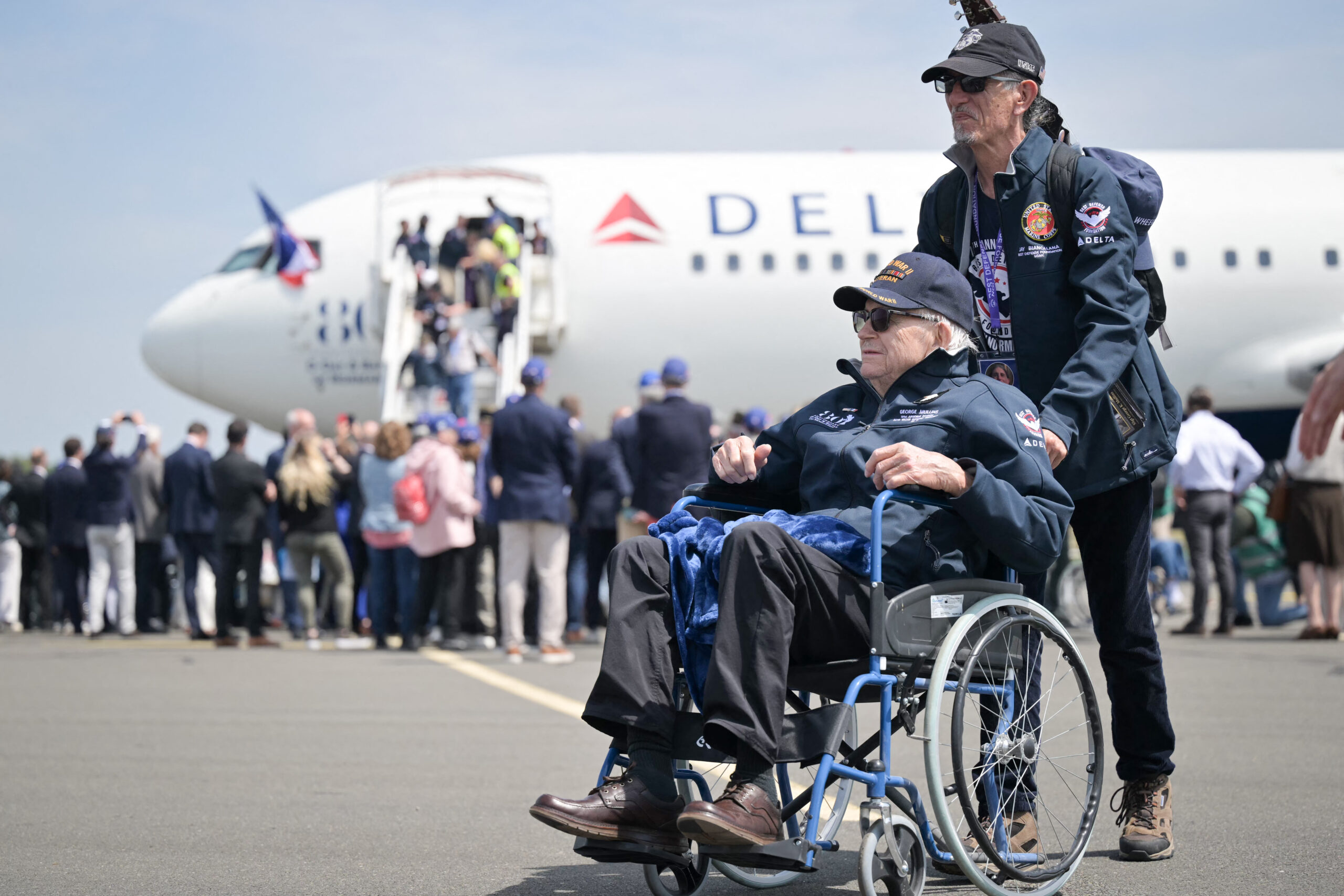 FRANCE-HISTORY-WWII-D-DAY-ANNIVERSARY Στη Γαλλία 50 Αμερικανοί βετεράνοι για την 80ή επέτειο της απόβασης στη Νορμανδία