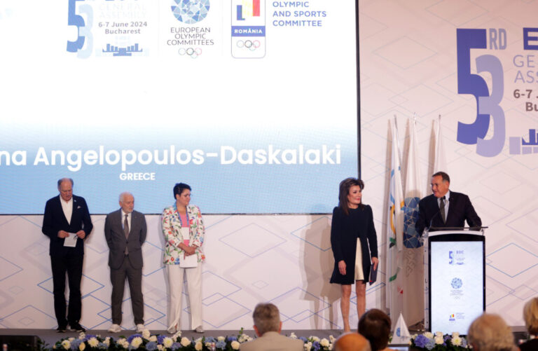 Βουκουρέστι: Βράβευση της Γιάννας Αγγελοπούλου – Δασκαλάκη από τη Συνέλευση των Ευρωπαϊκών Ολυμπιακών Επιτροπών