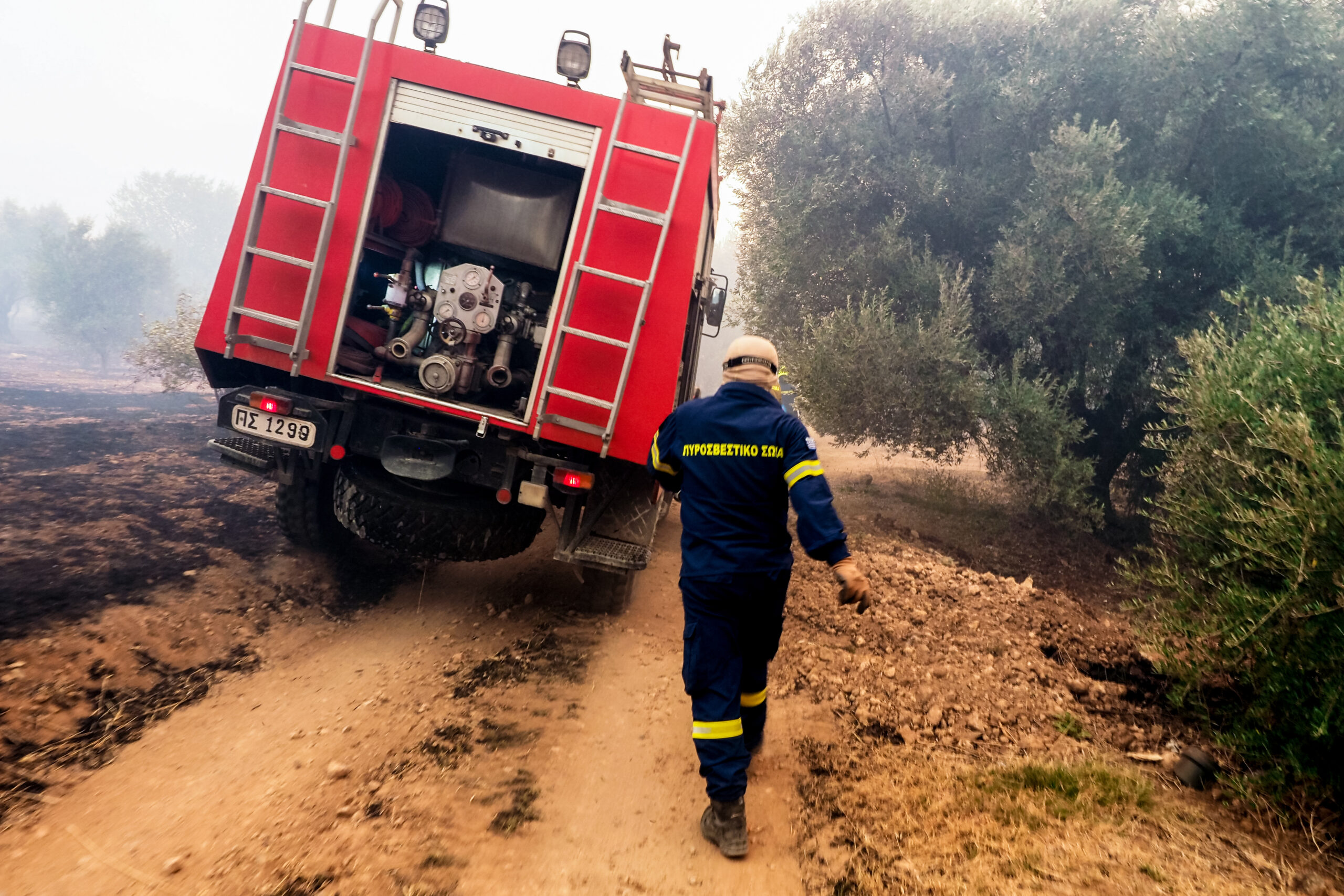 Καλύτερη η εικόνα της φωτιάς που ξέσπασε σε έκταση με ξερά χόρτα στη Βαρυμπόμπη