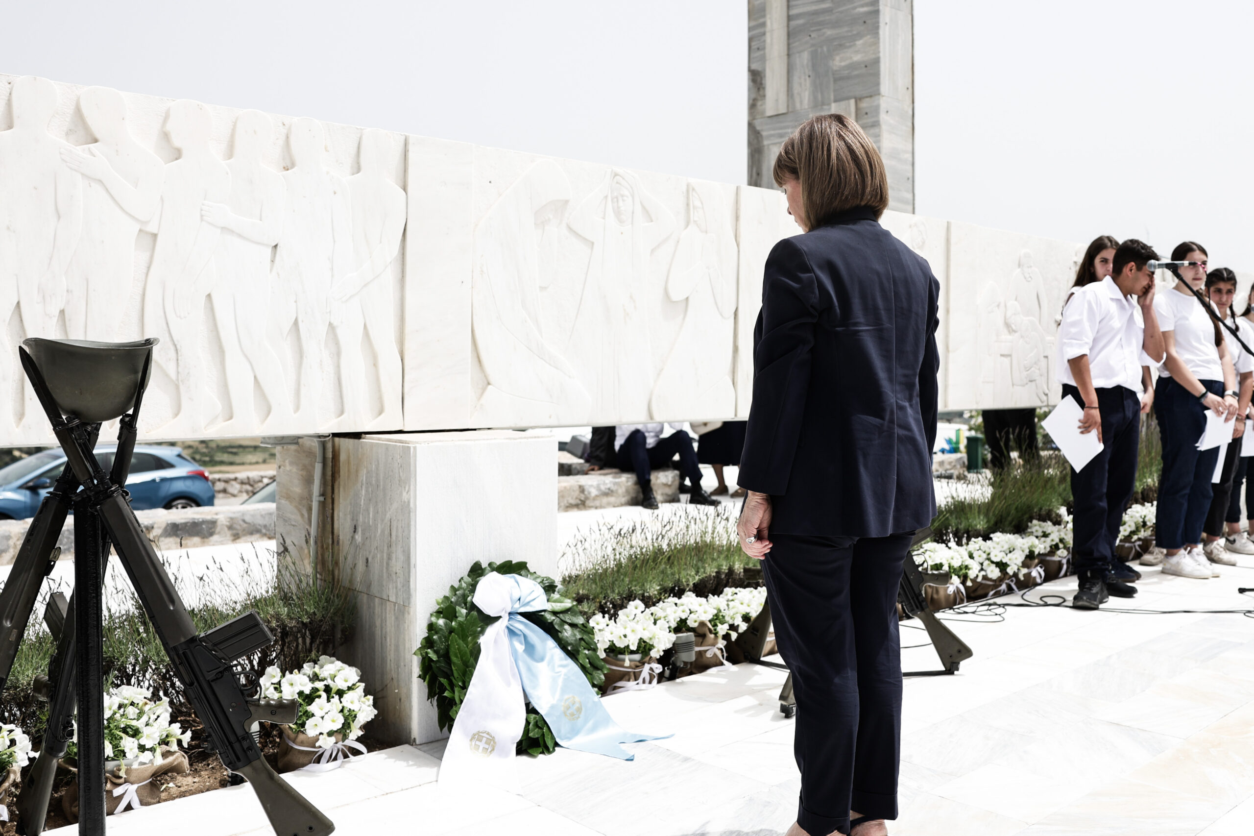 ΕΠΙΣΚΕΨΗ ΤΗΣ ΠΡΟΕΔΡΟΥ ΤΗΣ ΔΗΜΟΚΡΑΤΙΑΣ ΚΑΤΕΡΙΝΑΣ ΣΑΚΕΛΛΑΡΟΠΟΥΛΟΥ ΣΤΟ ΔΙΣΤΟΜΟ (ΘΟΔΩΡΗΣ ΜΑΝΩΛΟΠΟΥΛΟΣ/ΓΡΑΦΕΙΟ ΤΥΠΟΥ ΠΡΟΕΔΡΙΑΣ ΤΗΣ ΔΗΜΟΚΡΑΤΙΑΣ/EUROKINISSI)