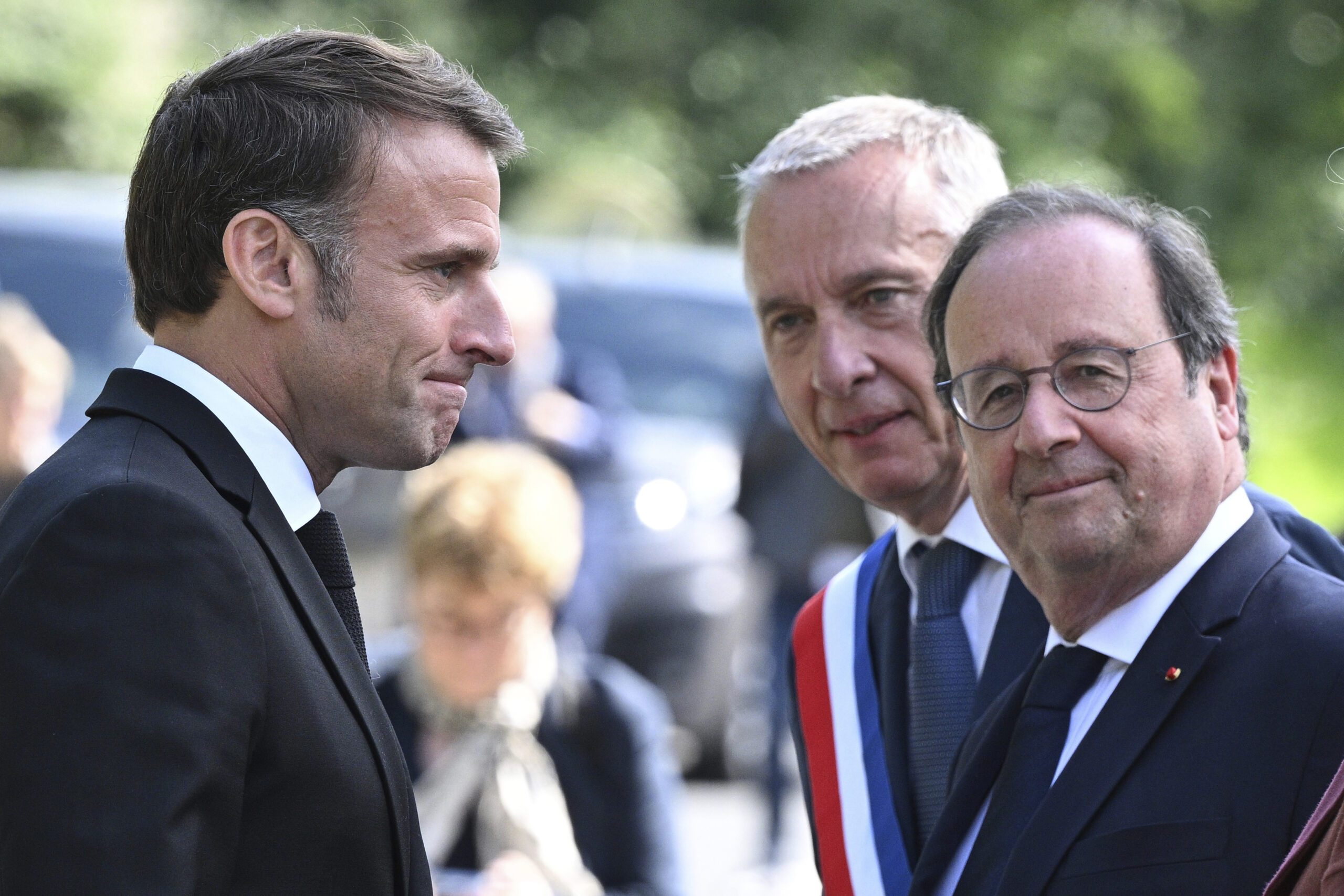French President Emmanuel Macron attends memorial ceremony in Tulle