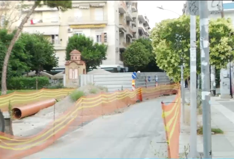 Θεσσαλονίκη: Κλειστός δρόμος λόγω αρχαίων ευρημάτων που αποκαλύφθηκαν μετά από εργασίες της ΕΥΑΘ