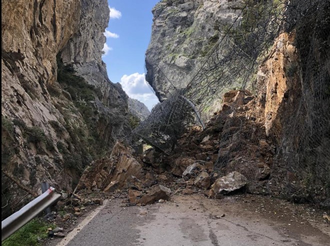 Παραμένει κλειστός ο δρόμος στο φαράγγι του Κοτσιφού στο Ρέθυμνο