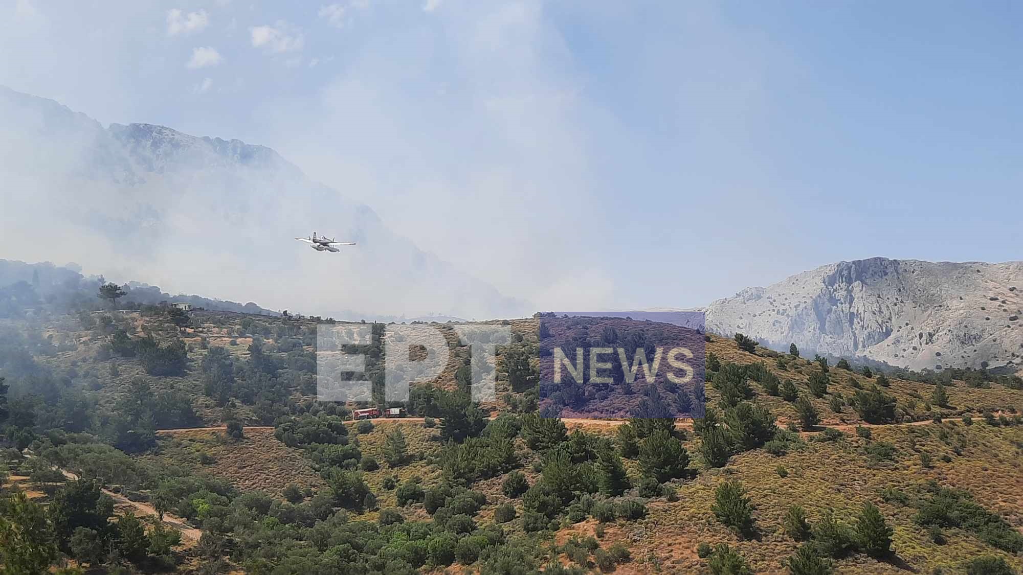 Χωρίς ενεργό μέτωπο η φωτιά στα Ρεστά Χίου – Παραμένουν οι δυνάμεις της Πυροσβεστικής