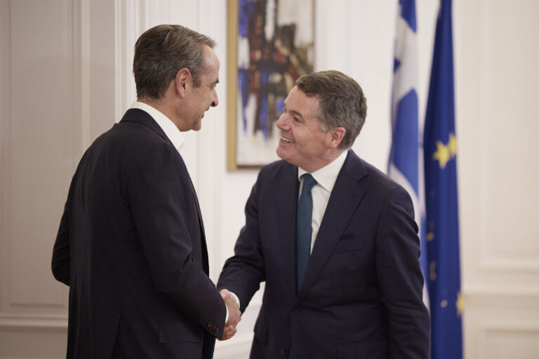 Συνάντηση Κυριάκου Μητσοτάκη με τον Πρόεδρο του Eurogroup Paschal Donohoe