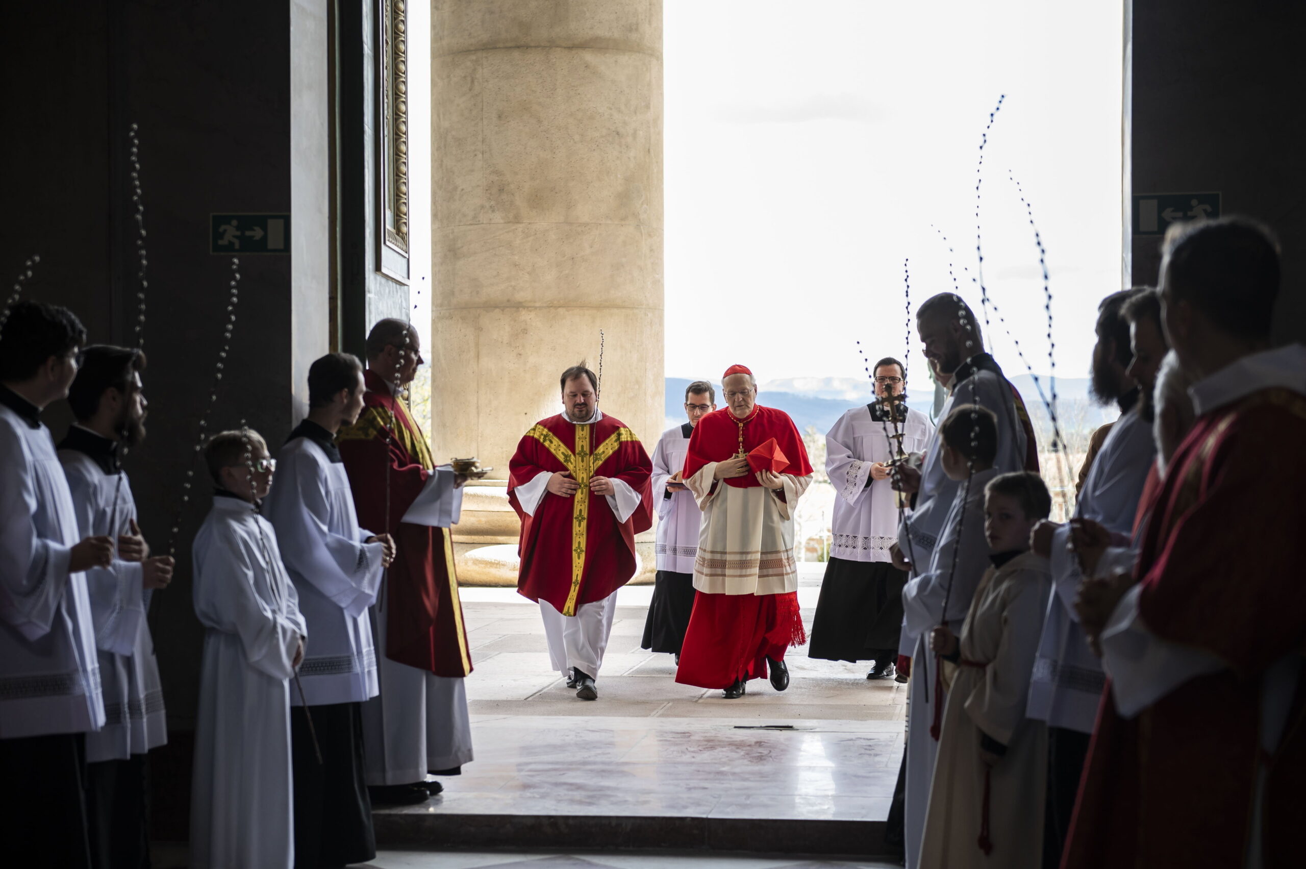 Palm Sunday mass in the Esztergom Basilica