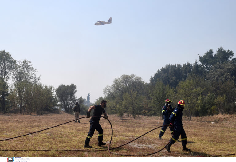 Σε ύφεση η φωτιά στον Τρίλοφο Θεσσαλονίκης