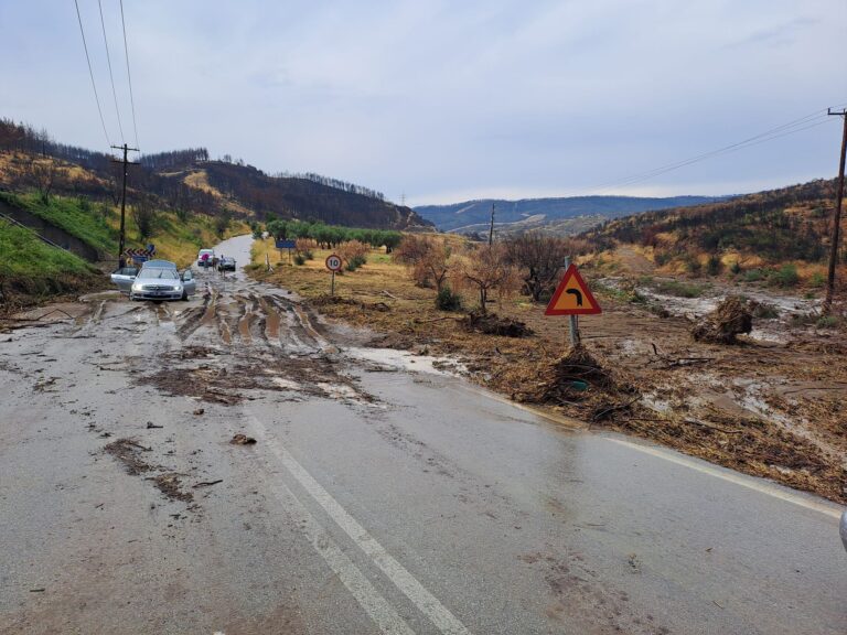 Αλεξανδρούπολη: Προβλήματα από την βροχή στο δρόμο προς Δίκελλα