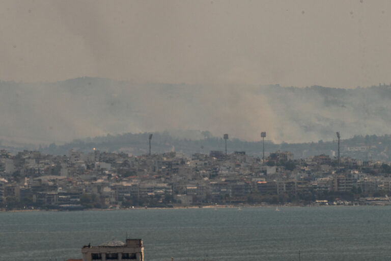 Θεσσαλονίκη: Ενίσχυση των δυνάμεων για την κατάσβεση της πυρκαγιάς στον Τρίλοφο