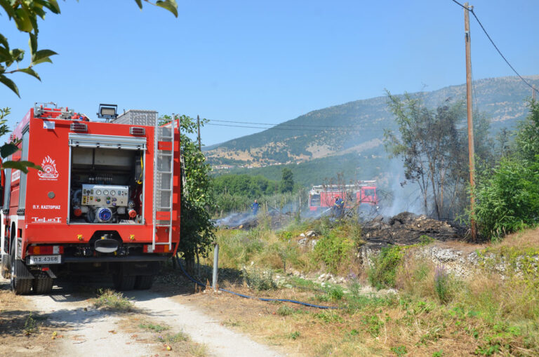 Καστοριά: Πυρκαγιά σε θαμνώδη περιοχή δίπλα σε καλλιέργειες μήλων
