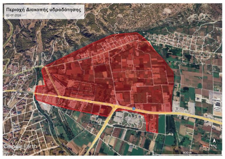 Σέρρες: Διακοπή νερού λόγω βλάβης στο δίκτυο