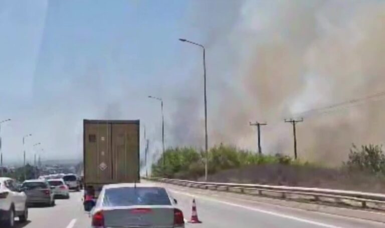 Θεσσαλονίκη: Φωτιά σε χαμηλή βλάστηση στο Δερβένι