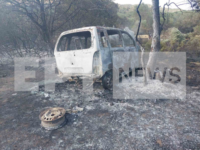 Φωτιά στη Λέσβο: Νεκρός 82χρονος οδηγός – Το όχημα του κάτω από άγνωστες συνθήκες πήρε φωτιά (εικόνες)