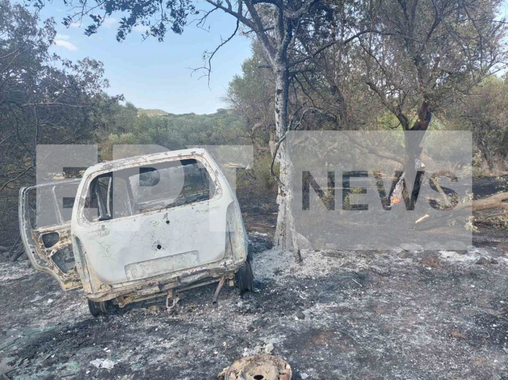 Φωτιά στη Λέσβο: Νεκρός 82χρονος οδηγός – Το όχημα του προσέκρουσε σε δέντρο και άρπαξε φωτιά