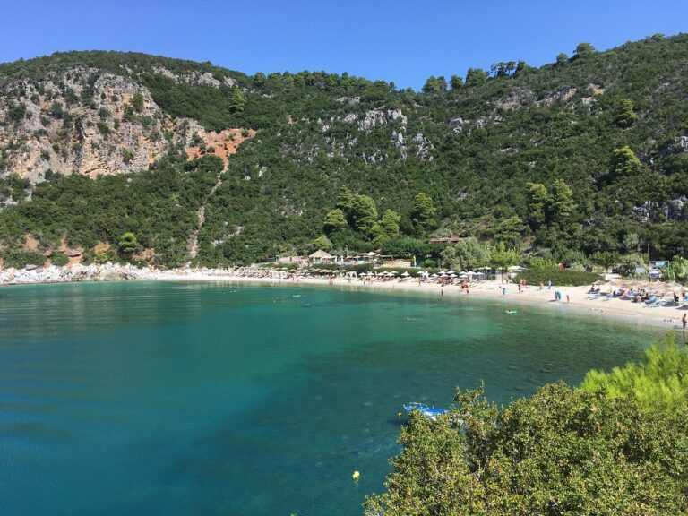 Σκόπελος: Επείγουσα προκαταρκτική εξέταση για «νόμιμη» κατάληψη δρόμου από ομπρέλες και ξαπλώστρες