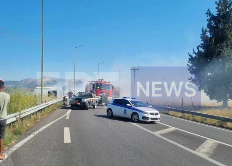 Τρίπολη: Πυρκαγιά στο 6ο χλμ. Τρίπολης – Σπάρτης στην παλαιά εθνική οδό