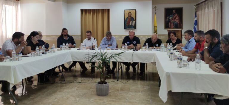 Σύσκεψη για την αποκατάσταση των πυρόπληκτων περιοχών του Δήμου Αμαρίου