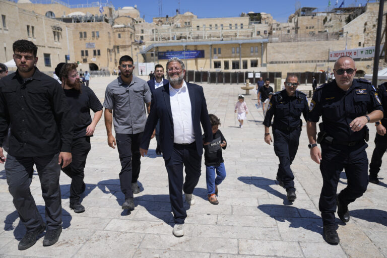 ΕΕ, ΗΠΑ και ΟΗΕ καταδικάζουν την επίσκεψη του ακροδεξιού υπουργού Μπεν-Γκβιρ στην Πλατεία των Τεμενών