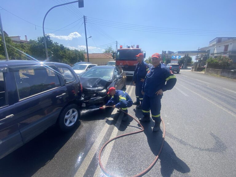 Καλαμάτα: Καραμπόλα με 3 αυτοκίνητα στο Ασπρόχωμα – Διαρροή υγραερίου