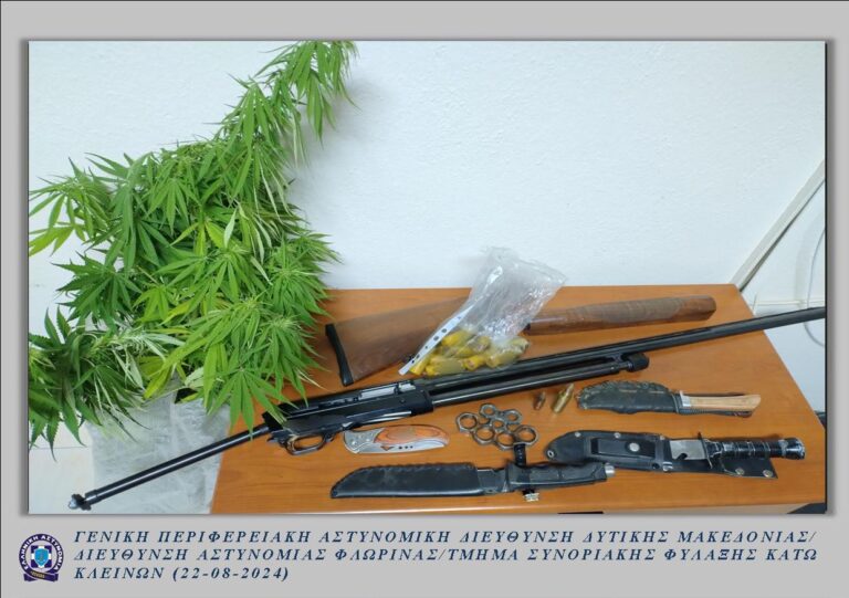 Φλώρινα: Σύλληψη 60χρονου για καλλιέργεια κάνναβης