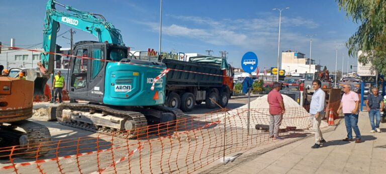 Ξεκίνησε το έργο ενίσχυσης του δικτύου ομβρίων στην οδό Λαρίσης από τη ΔΕΥΑΜΒ