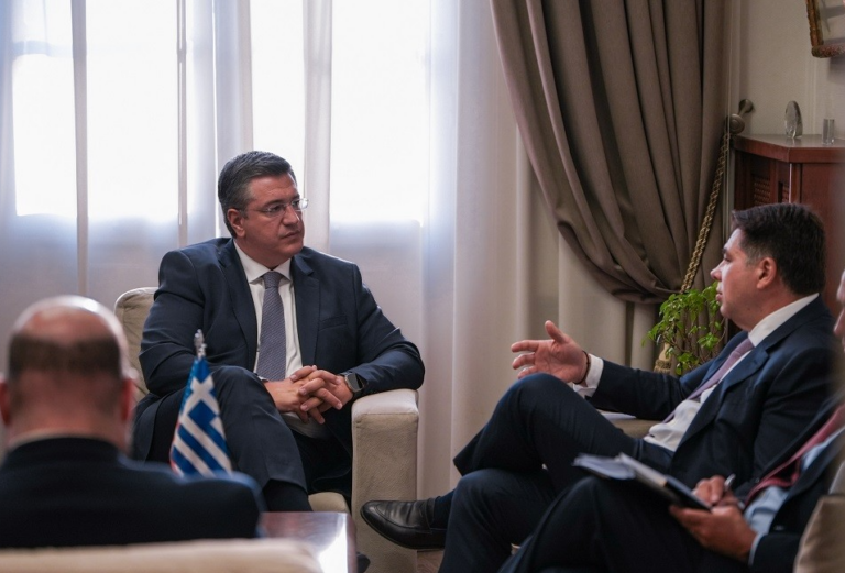 Θεσσαλονίκη: Συνάντηση του Απ. Τζιτζικώστα και του Γ. Τσούνη στη Βίλα Αλλατίνι