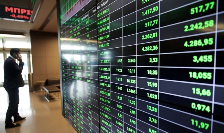 Χρηματιστήριο: Στις 1.444,23 μονάδες ο Γενικός Δείκτης Τιμών