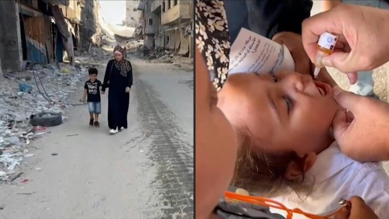 Γάζα- UNICEF: Συμφωνήθηκαν παύσεις εχθροπραξιών  για τον 2ο γύρο εμβολιασμού παιδιών κατά της πολιομυελίτιδας