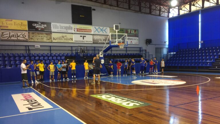 Προπόνηση του κλιμακίου μπάσκετ στην Τρίπολη