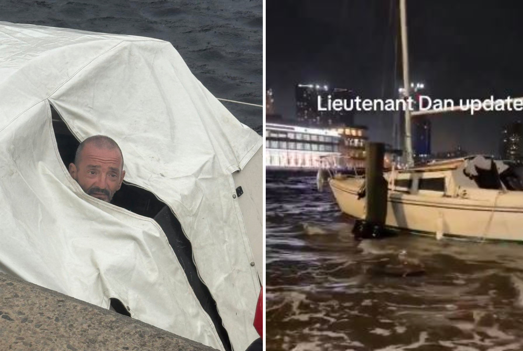 Τυφώνας «Μίλτον»: Ασφαλής ο άνδρας ονόματι “Lt. Dan” που έγινε viral επειδή επέμενε να μείνει στο σκάφος του αψηφώντας τον κίνδυνο