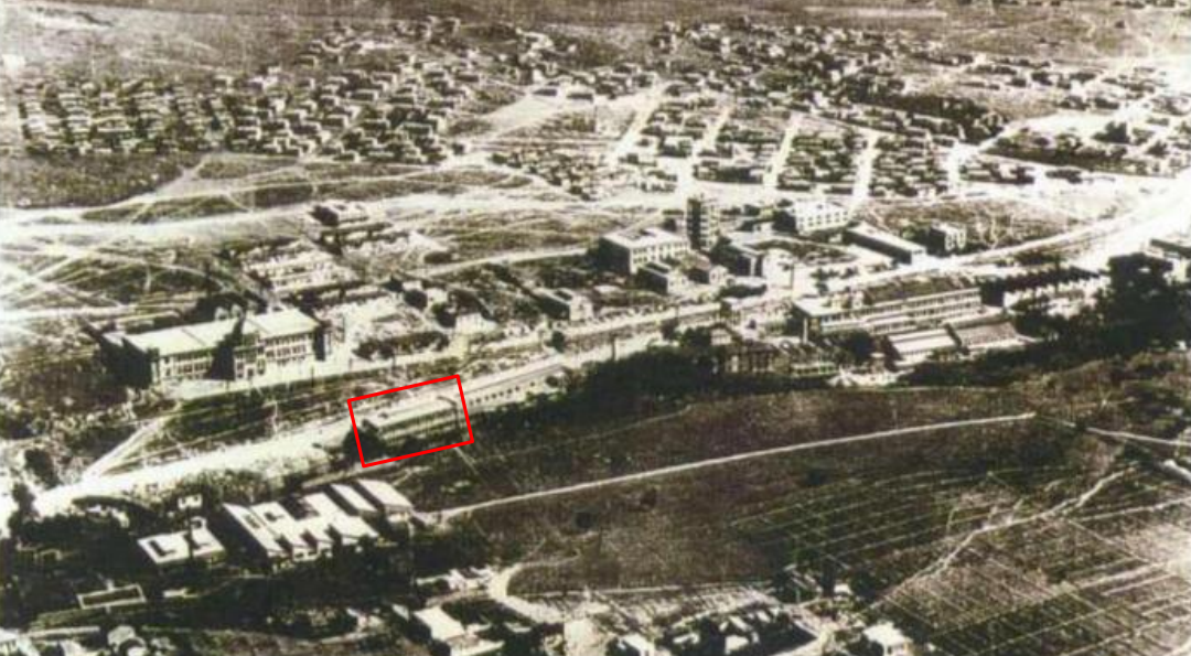 Αεροφωτογραφία-του-1928-όπου-εμφανίζεται-η-χωροθέτηση-και-η-πίσω-όψη-του-κτηρίου Μνημείο το βιομηχανικό κτήριο και εργαστήριο του γλύπτη Γεωργίου Λάππα στη Νέα Ιωνία