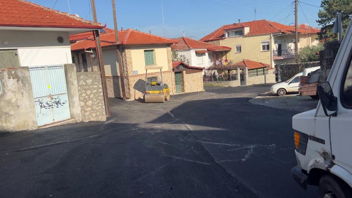 Σε εξέλιξη έργο αστικής οδοποιίας στο Λιτόχωρο Πιερίας