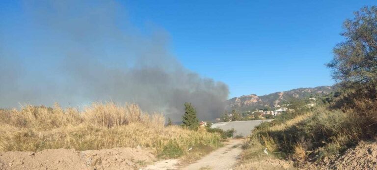 Φωτιά στο επιστημονικό πάρκο Πατρών – Συνεχείς οι ρίψεις από αέρος (video)