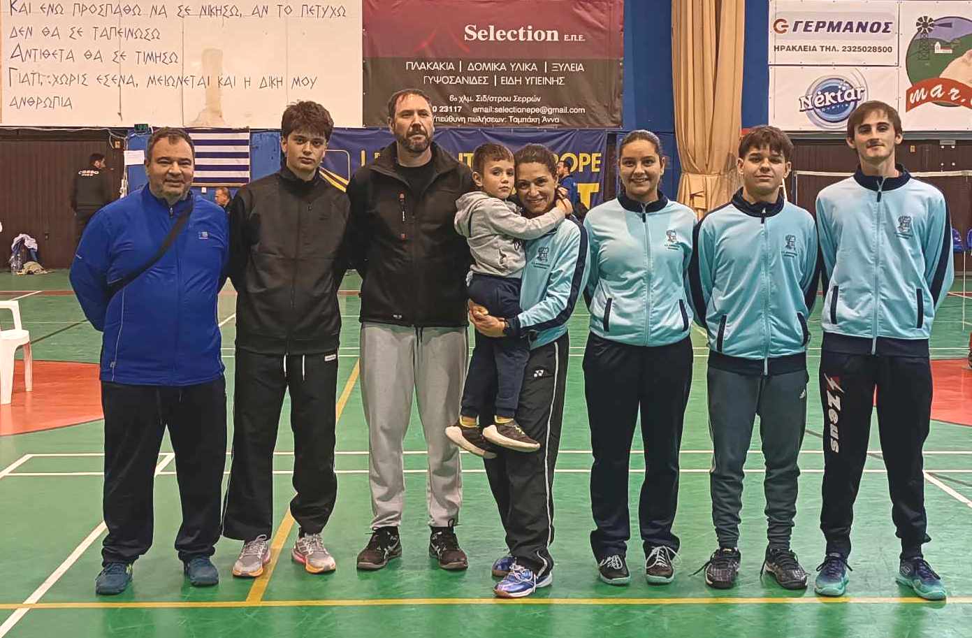 5η θέση για την ομάδα αντιπτέρισης του “Δημοκρίτειου” Κομοτηνής στο πρωτάθλημα ομαδικού της Α1 Εθνικής Κατηγορίας