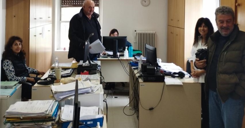 Ο Νίκος Καραθανασόπουλος με κλιμάκιο του ΚΚΕ στα Νοσοκομεία Πύργου – Αμαλιάδας