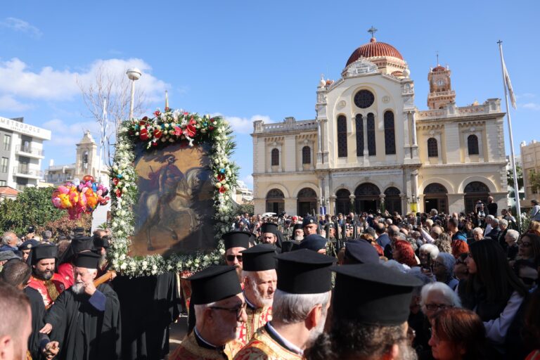 Το Ηράκλειο τίμησε με λαμπρότητα τον πολιούχο Άγιο Μηνά