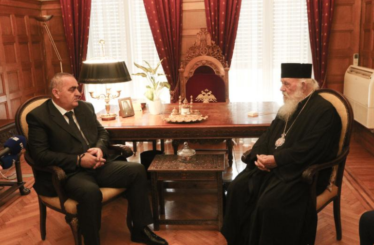 Συνάντηση του Αρχιεπισκόπου με τον Φρέντη Μπελέρη