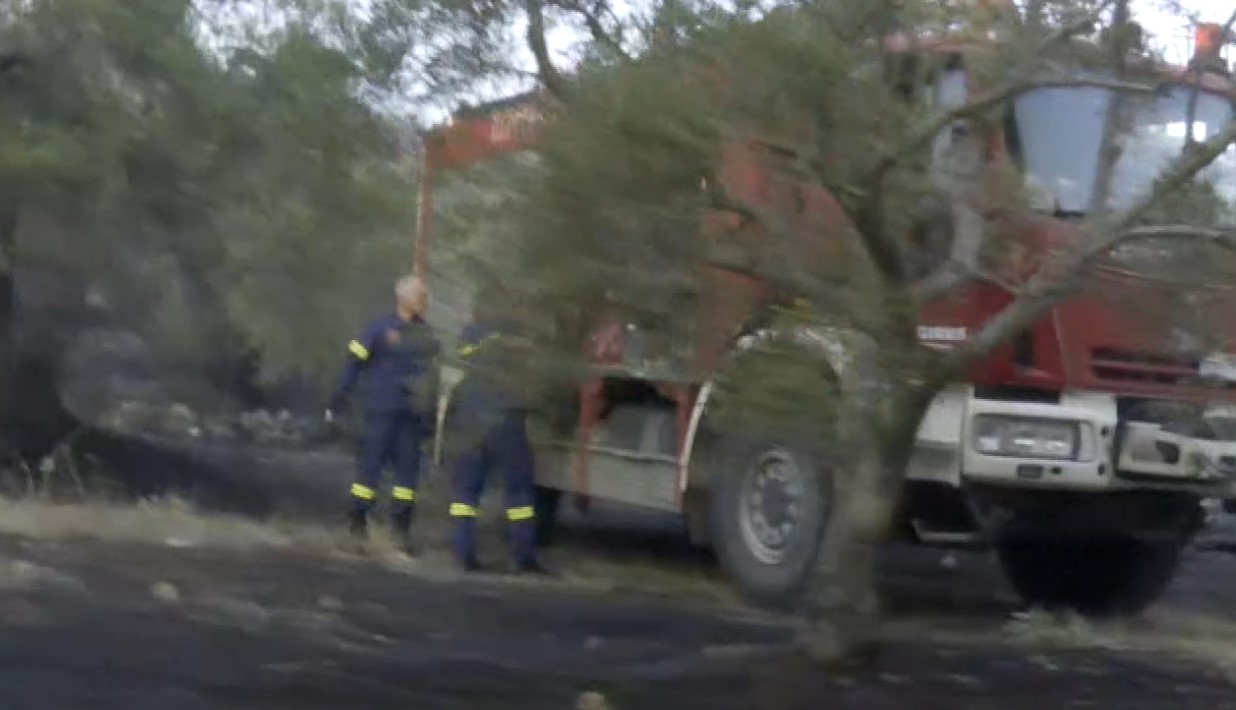 Καλύτερη η εικόνα της πυρκαγιάς στη Σιθωνία Χαλκιδικής