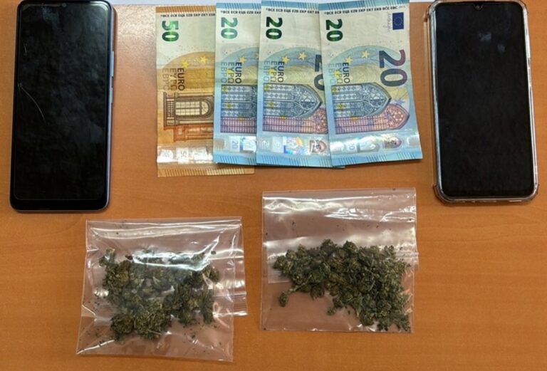 Συλλήψεις δύο ατόμων στον δήμο Ευρώτα Λακωνίας για ναρκωτικά
