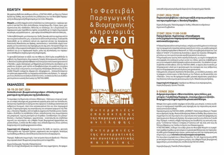 Εκπαιδευτικό βιωματικό σεμινάριο στην Ξάνθη: “Η βιομηχανική κληρονομιά συναντά το μουσειακό θέατρο”